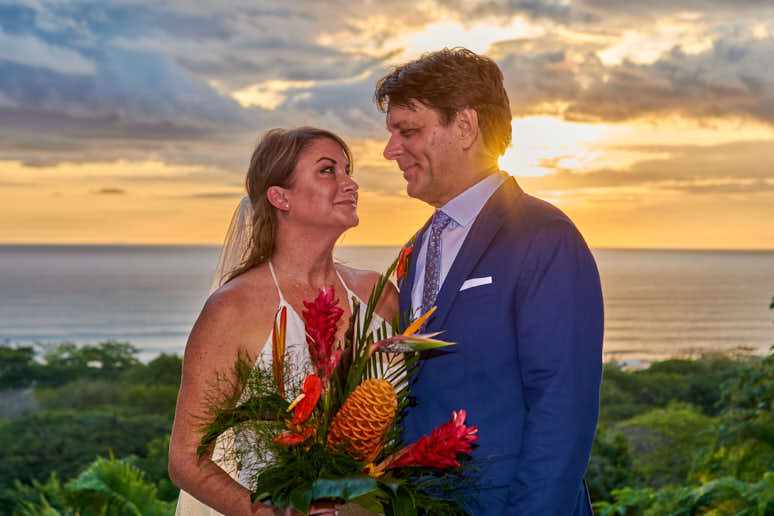 Romantic beach wedding captured with natural beauty